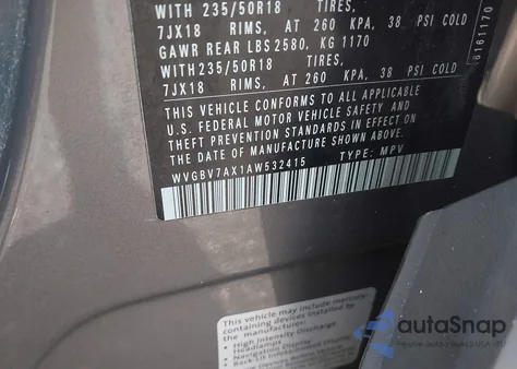 2010 Volkswagen Tiguan Wolfsburg Edition from USA, damaged, VIN WVGBV7AX1AW532415